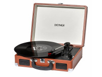 Denver Gira-Discos 33/45/78RPM Vintage 2x10W Castanho Denver Gira-Discos 33/45/78RPM Vintage 2x10W Castanho